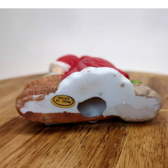 Vintage Santa Christmas Tree Ornament with Lantern and Little Girl - Picture 3 of 5